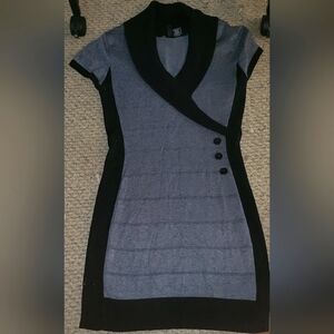 Black and Gray sweater dress